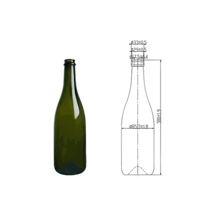 350ml red wine glass bottle