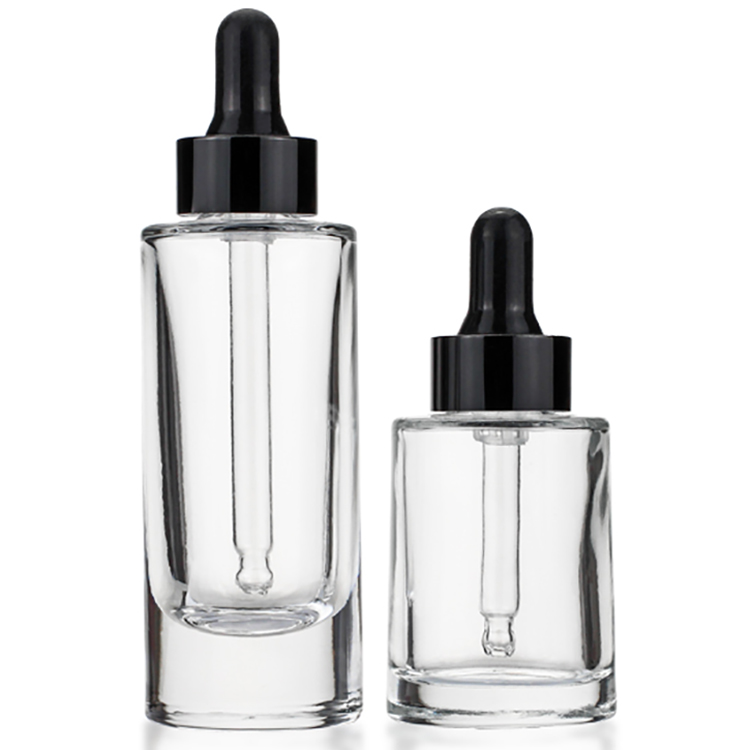 35ml Empty Liquid Foundation Bottles Clear Bottles For Liquid Foundation With Alumina Plastic Tip Dropper Plug