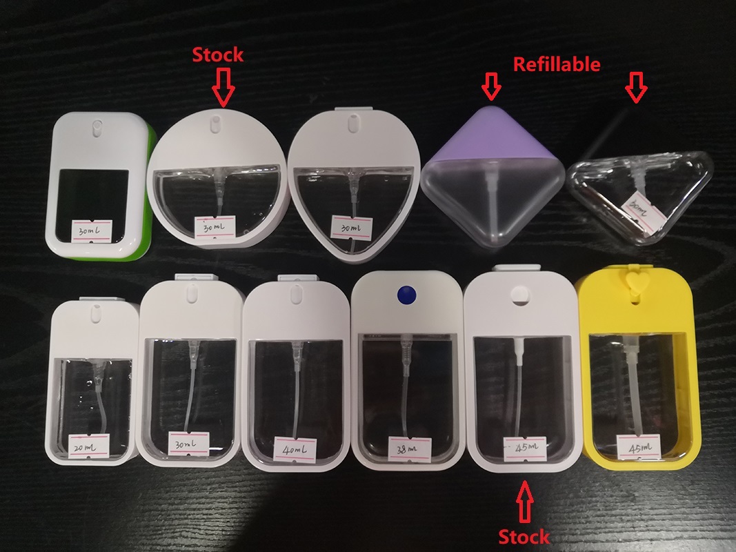35ml mini plastic credit card bottle portable perfume cosmetic mist spray hand sanitizer bottle