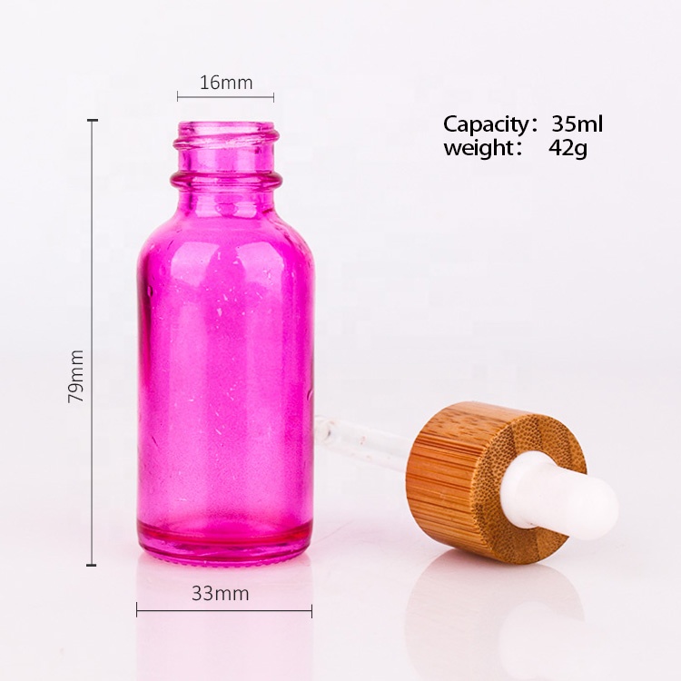 35ml round shape glass essential oil storage bottle