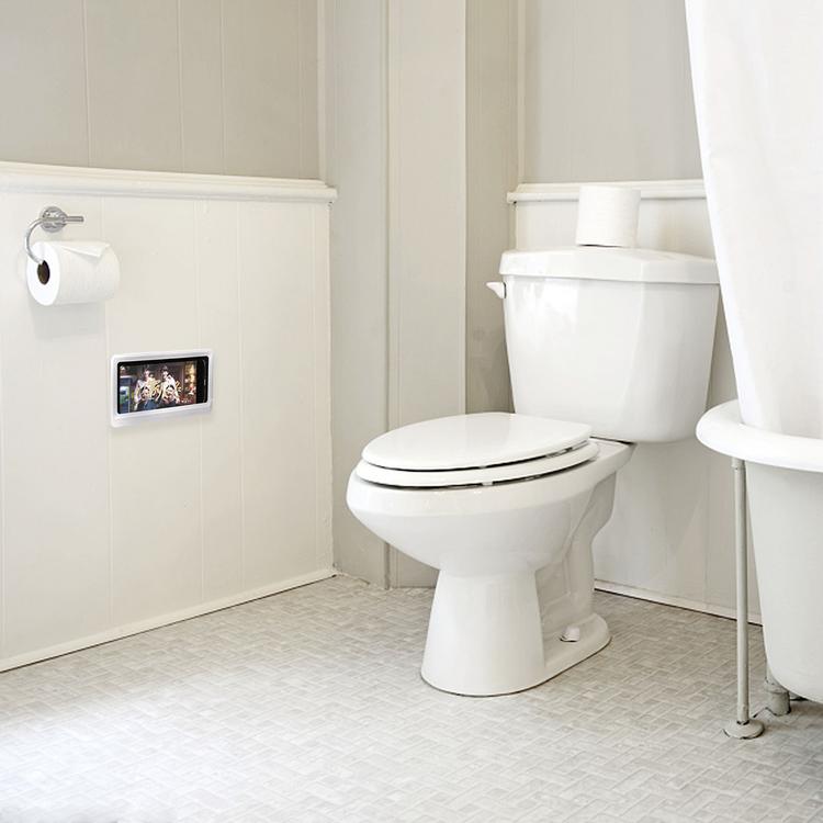 360 rotatable bathroom mobile phone rack wall-mounted mobile phone holder for toilet free punching toilet mobile phone holder
