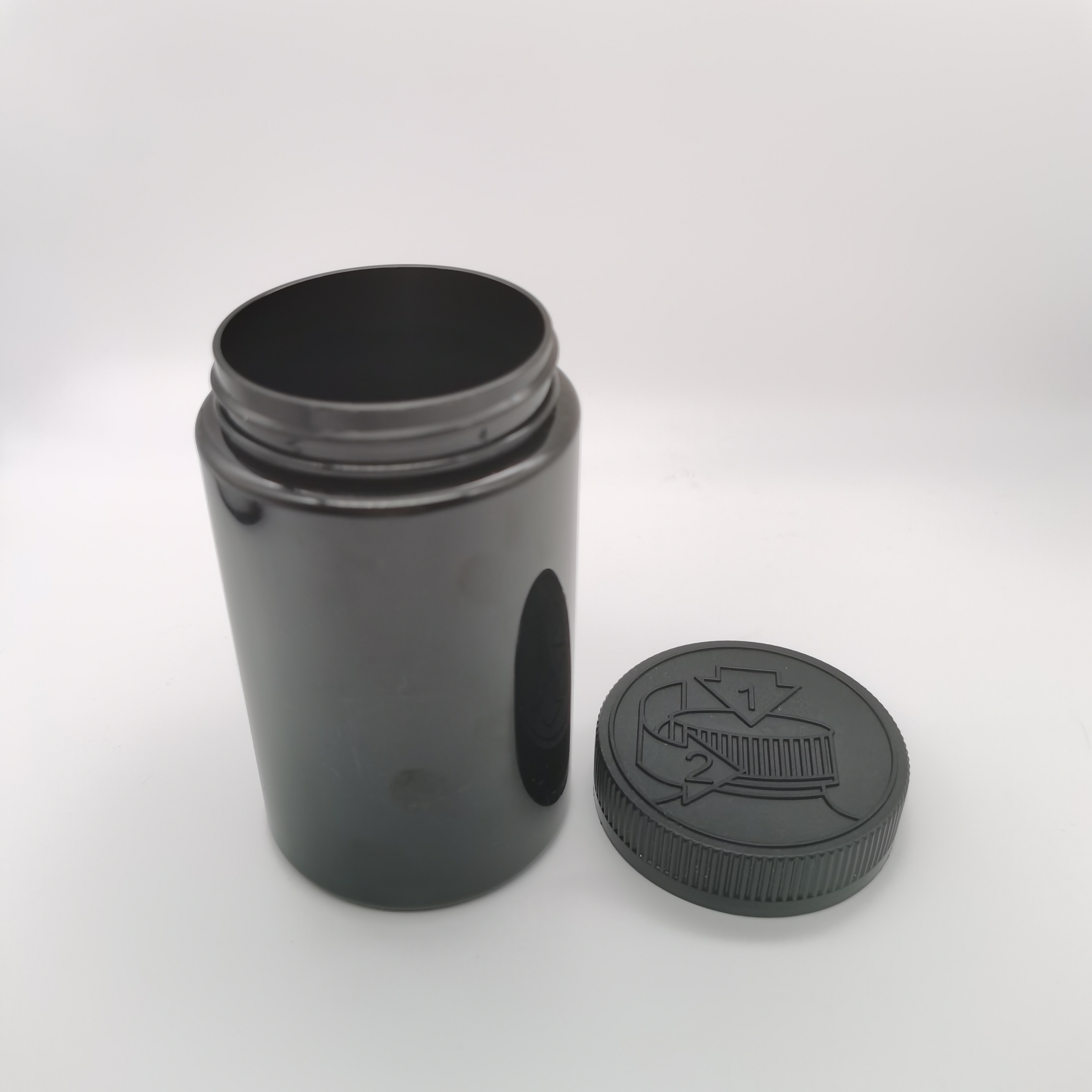 360ml 12oz CRC PET Jar Childproof PET jar Plastic Cylinder Medicine Pharma Jar Opaque color with child resistant Cap Wholesale