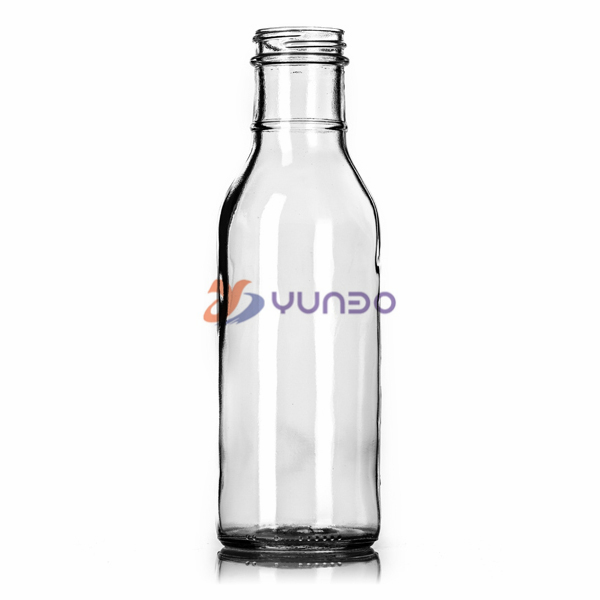 360ml 12oz Clear Sauce Glass Bottle with Metal Lug Lids