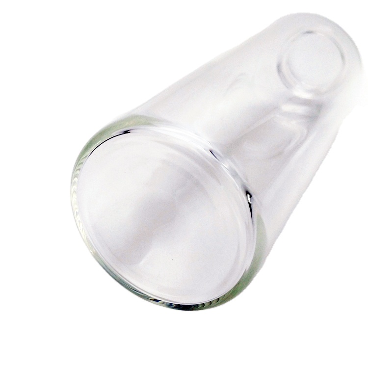 360ml straight cylinder high borosilicate clear glass water bottle with cap