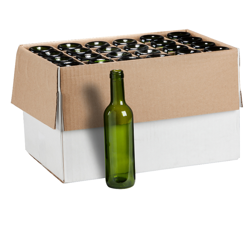 375 ml Green Empty Glass Wine Bottles