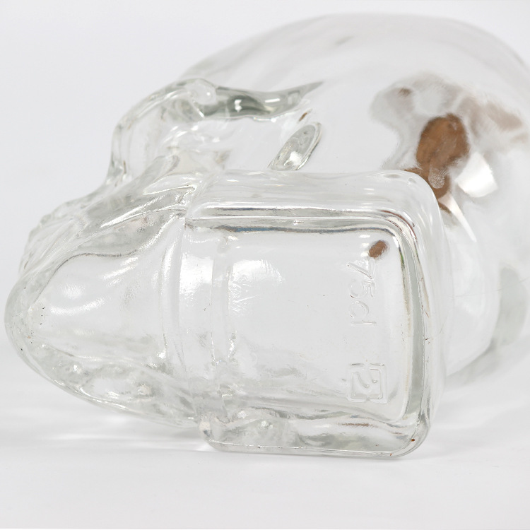 375ml 500ml 750ml 1000ml Creative Skull Glass Whisky Vodka Wine Bottle Spirits Bottle Transparent Wine