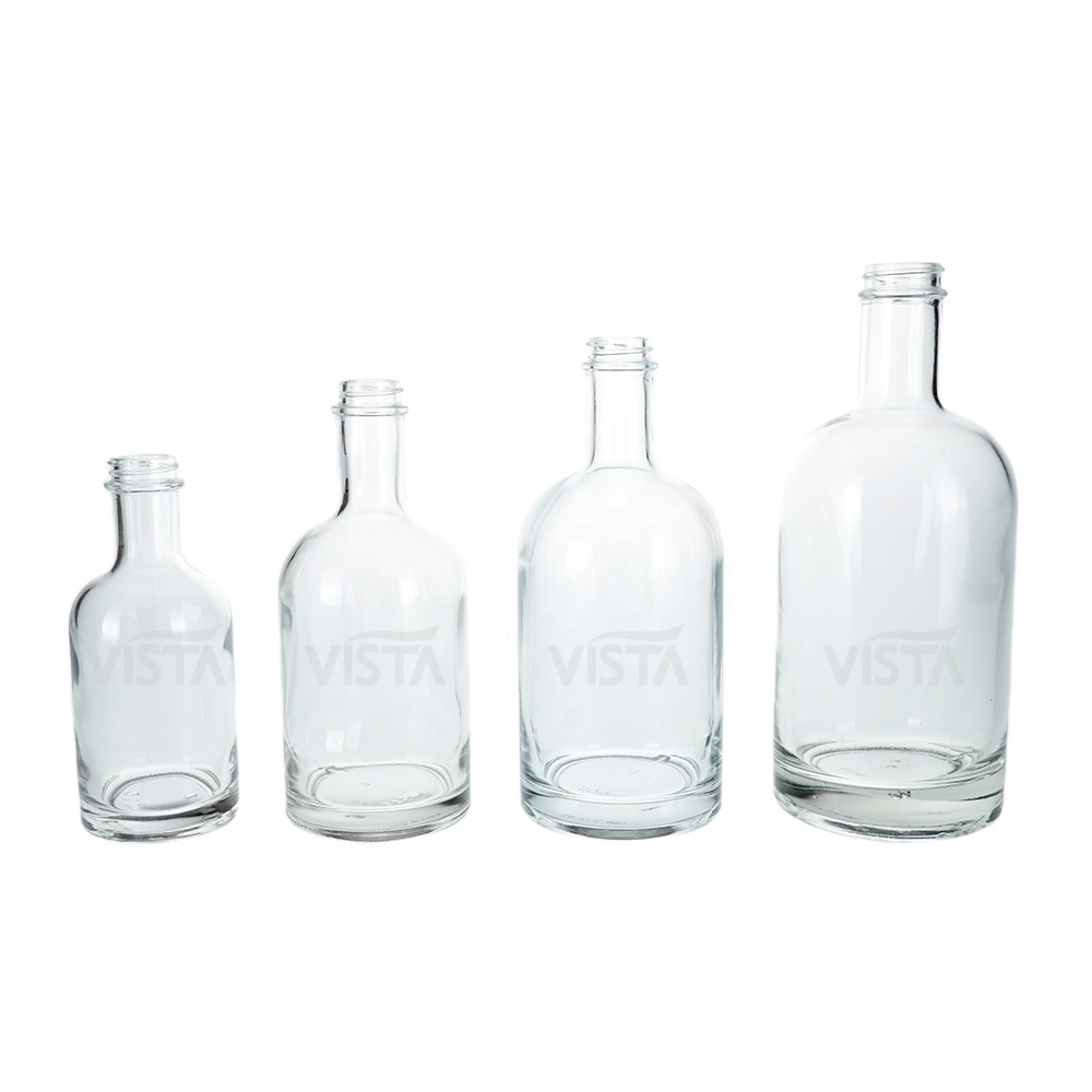375ml 500ml and 750ml high clear vodka glass bottles