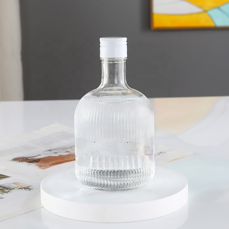 375ml osmanthus stuffed frosted glass wine bottle