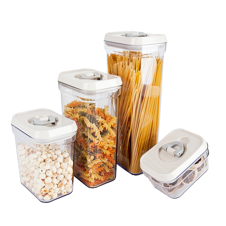 380ml 1000ml 1700ml 2300ml Plastic food storage bottles jars BPA Free container jar with lid