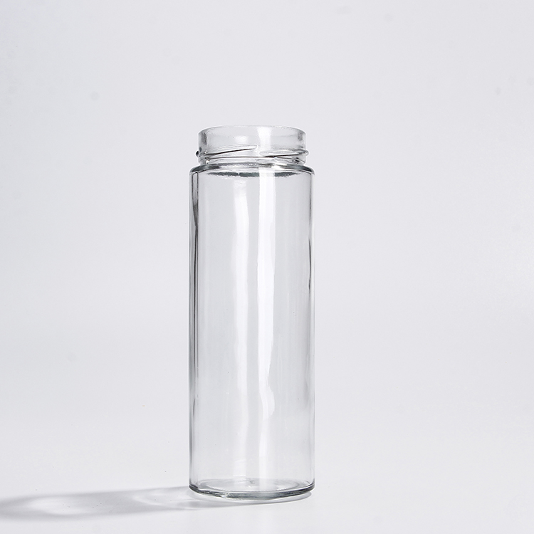 380ml Tall Round Glass Jar with Twist Off Lid Hot Filling Glass Jam Jar