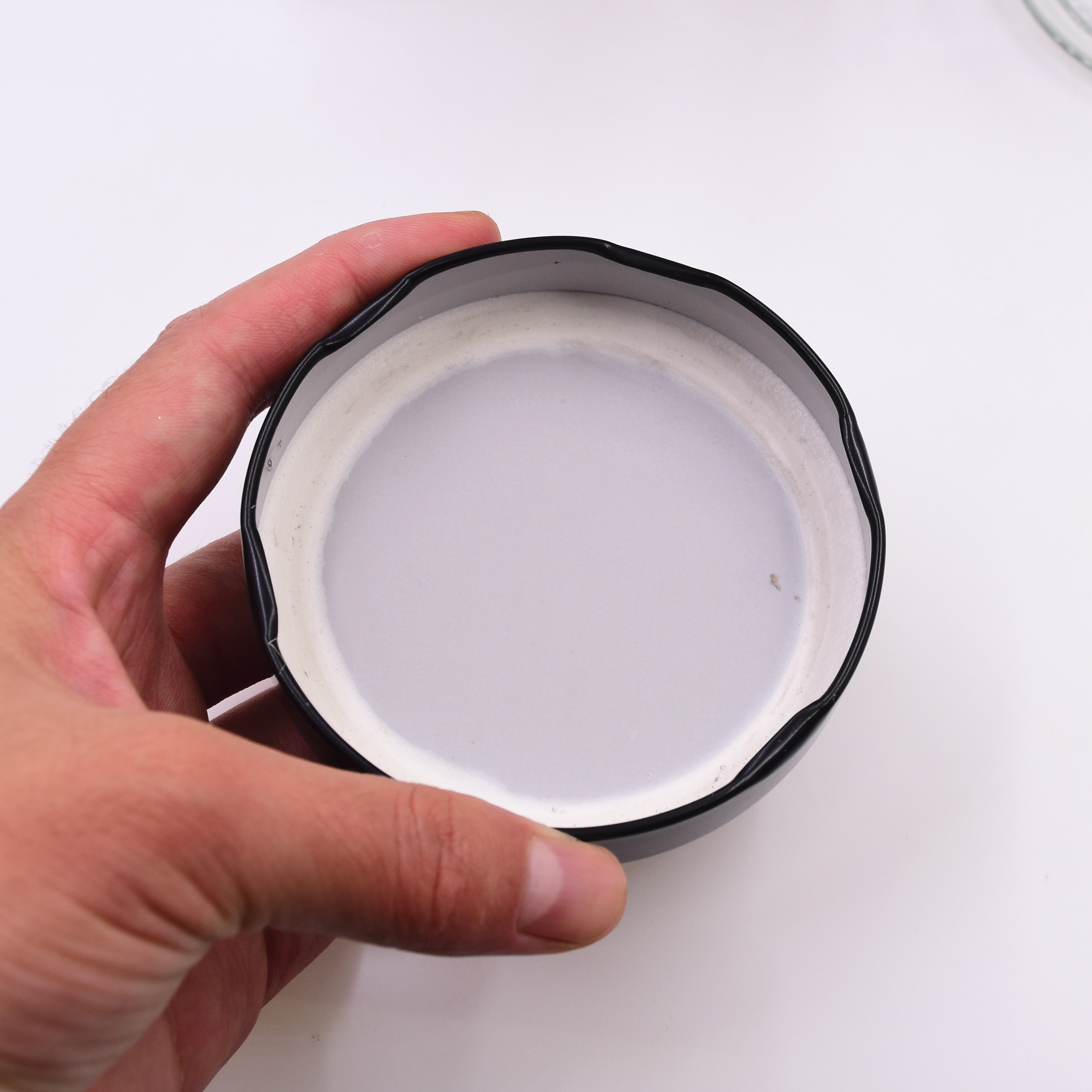380ml clear round Store jam grain chili sauce dried fruit with high black lid customize the color of the storage glass JAR