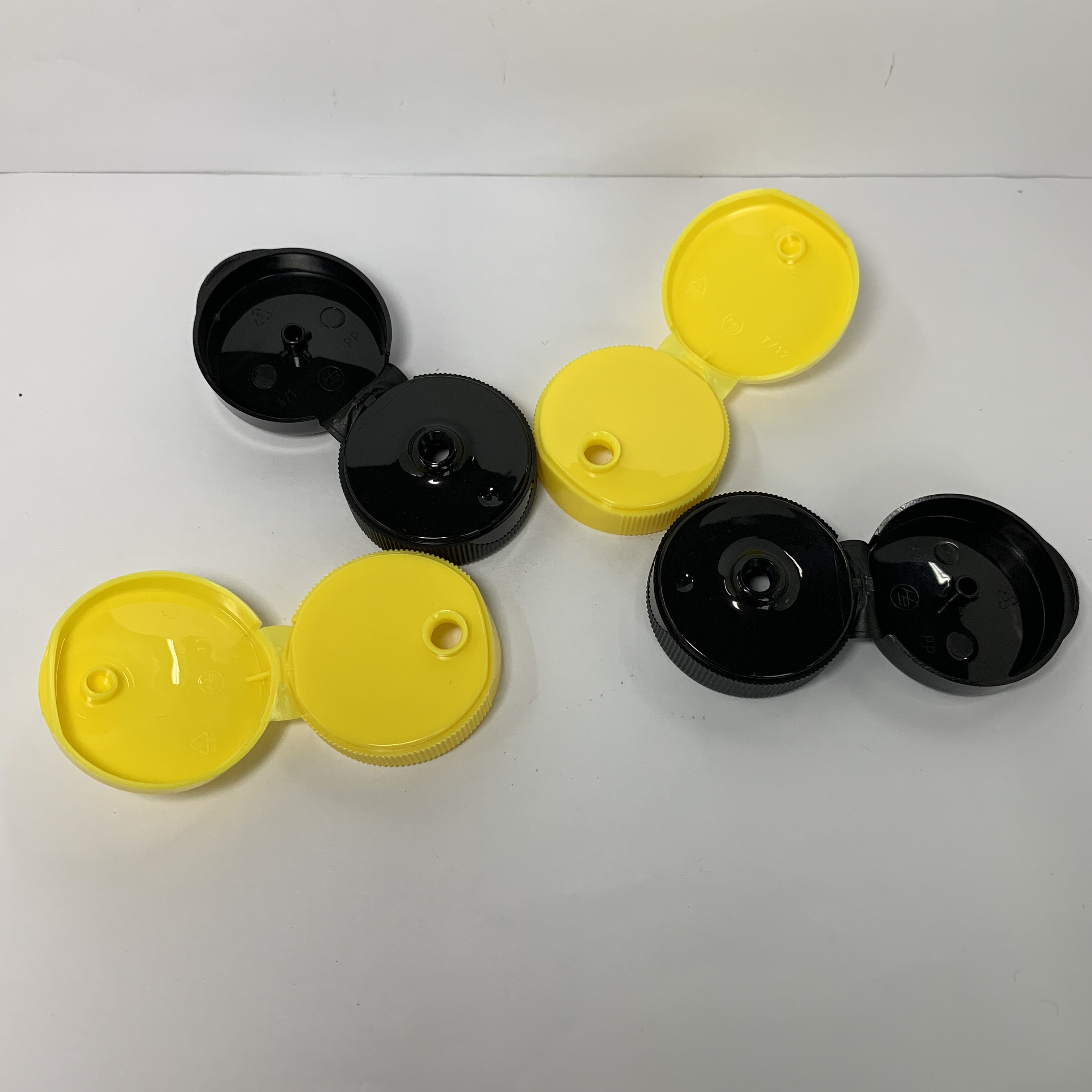 38mm Black Plastic Flip Top Cap Lid for Honey Sauce Vinegar