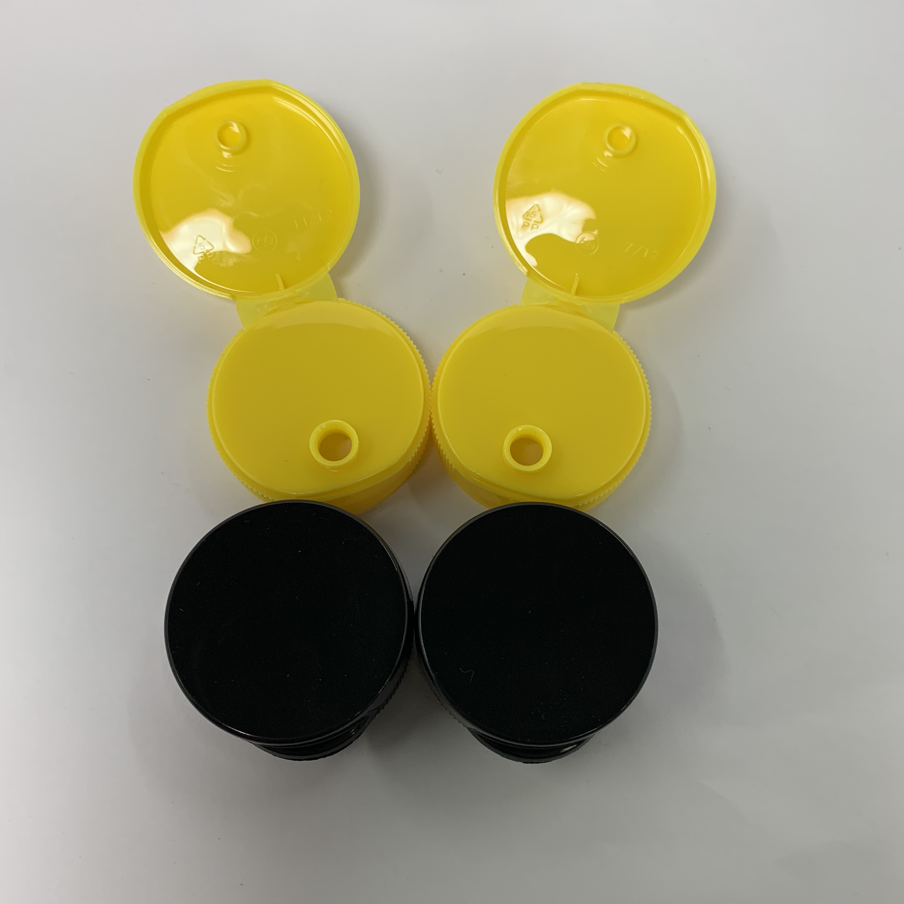 38mm Black Plastic Flip Top Cap Lid for Honey Sauce Vinegar