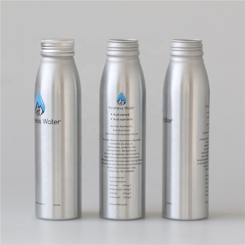 38mm mouth opening 330ml aluminum soda water beverage bottle disposable
