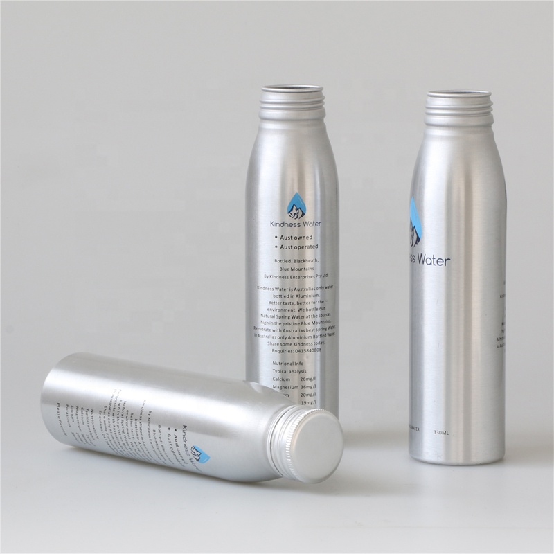 38mm mouth opening 330ml aluminum soda water beverage bottle disposable