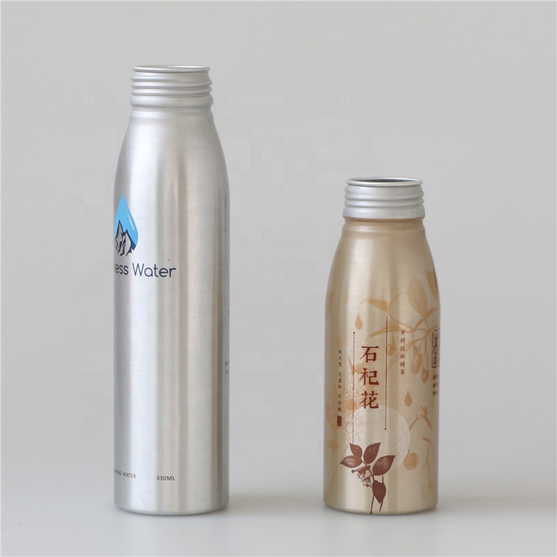 38mm mouth opening 330ml aluminum soda water beverage bottle disposable