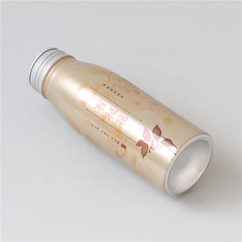38mm mouth opening 330ml aluminum soda water beverage bottle disposable