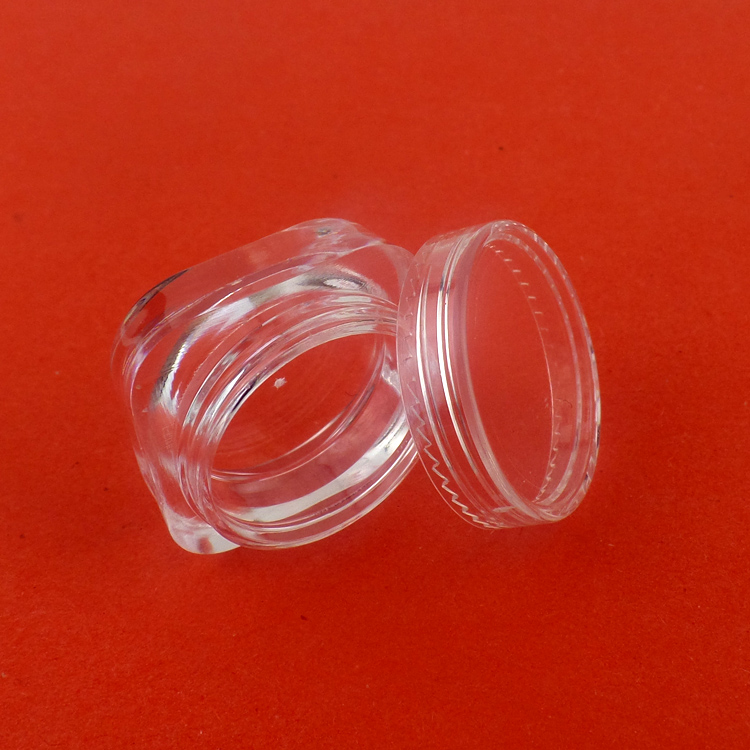 3G 5G 10g, 15g 20g 30g Empty PS Polystyrene Jar Container Bottle and Cap both Clearly