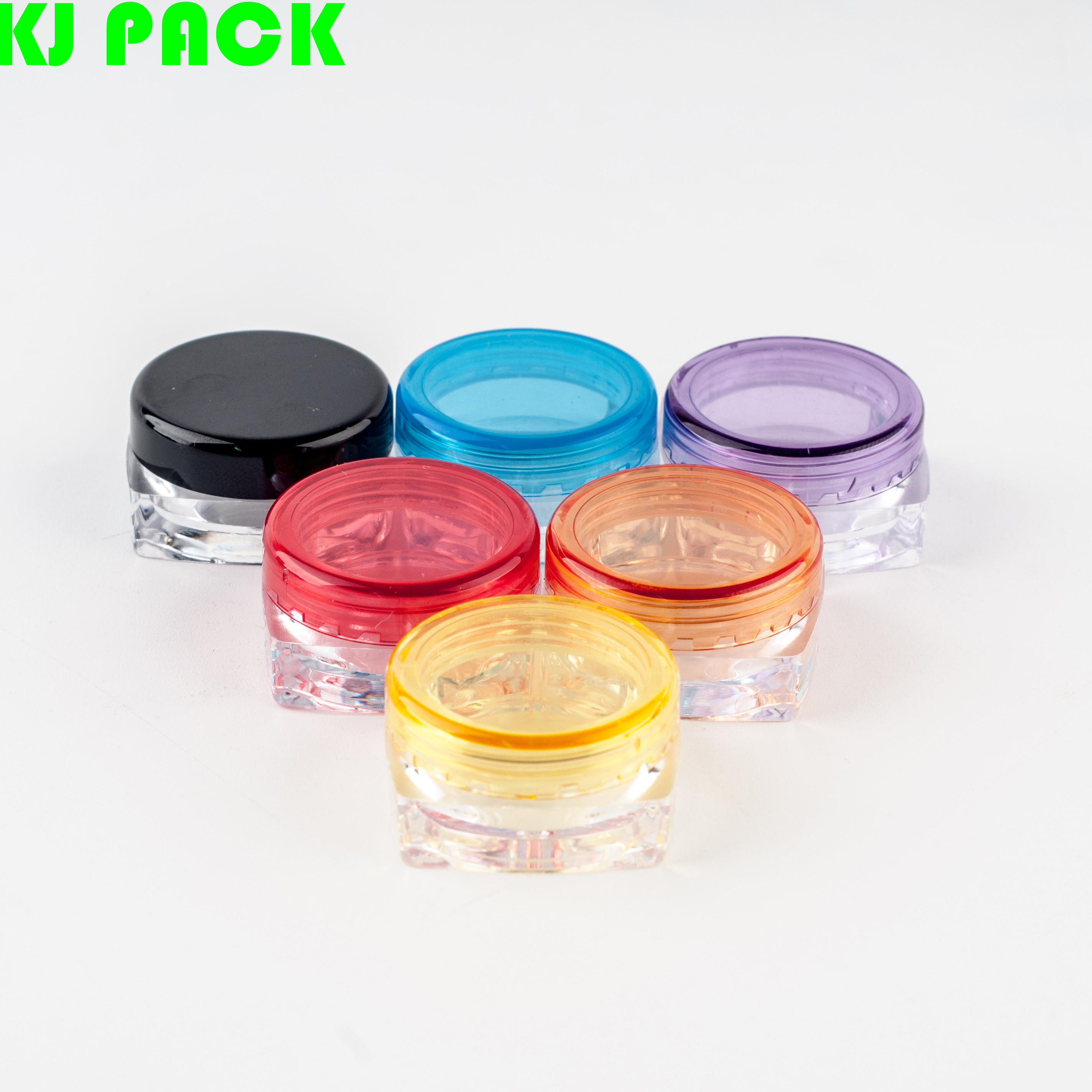 3Gram /3ML Clear Empty Plastic Cosmetic Sample Containers,Travel Bottle Pot 3g Lids Cosmetic Jars Cream Lotion Storage