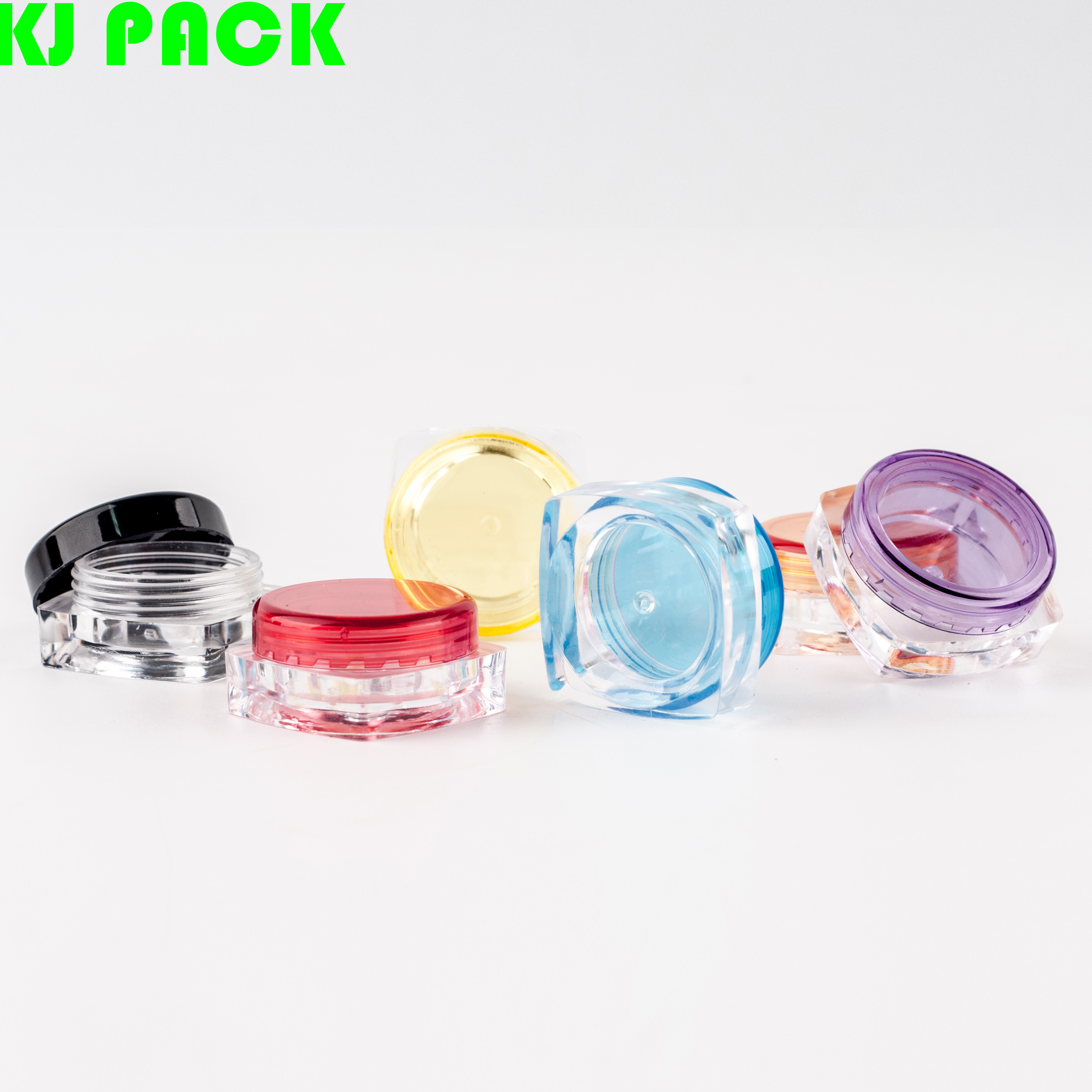 3Gram /3ML Clear Empty Plastic Cosmetic Sample Containers,Travel Bottle Pot 3g Lids Cosmetic Jars Cream Lotion Storage