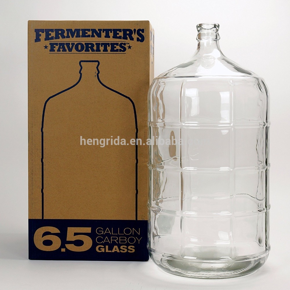 3L 11L 19L 23L 25L Glass Carboy Bottle For Beer Wine Water empty clear beverage glass bottle with lug cap