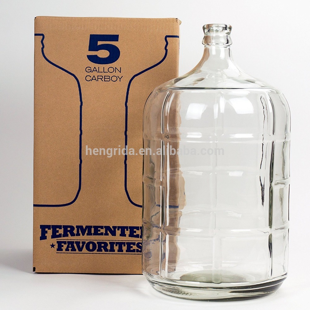3L 11L 19L 23L 25L Glass Carboy Bottle For Beer Wine Water empty clear beverage glass bottle with lug cap