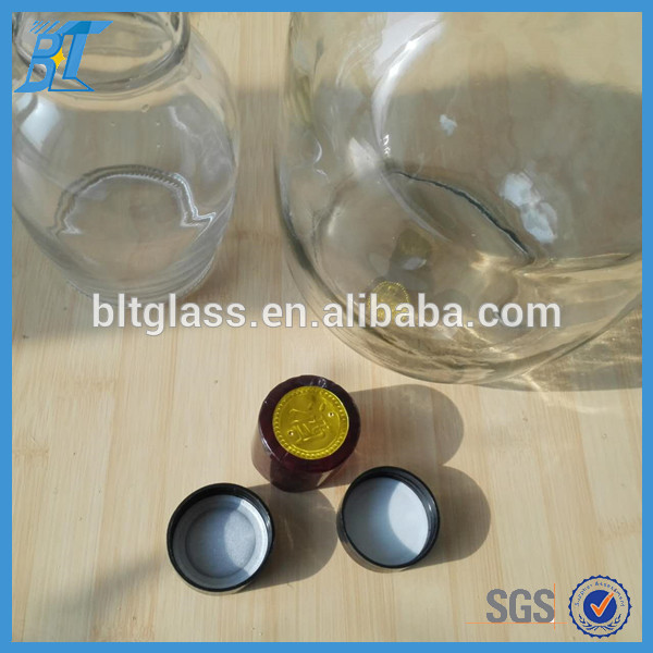 3L big size handle glass wine bottle red wine bottle for storage