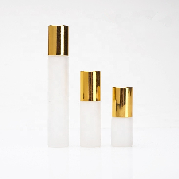 3ML 5ML 10ML glass tube roll on bottle perfume with steel ball and high quality aluminum cap