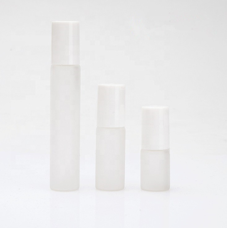 3ML 5ML 10ML glass tube roll on bottle perfume with steel ball and high quality aluminum cap