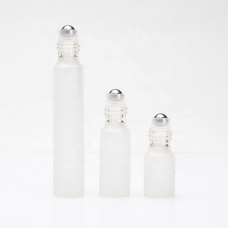 3ML 5ML 10ML glass tube roll on bottle perfume with steel ball and high quality aluminum cap
