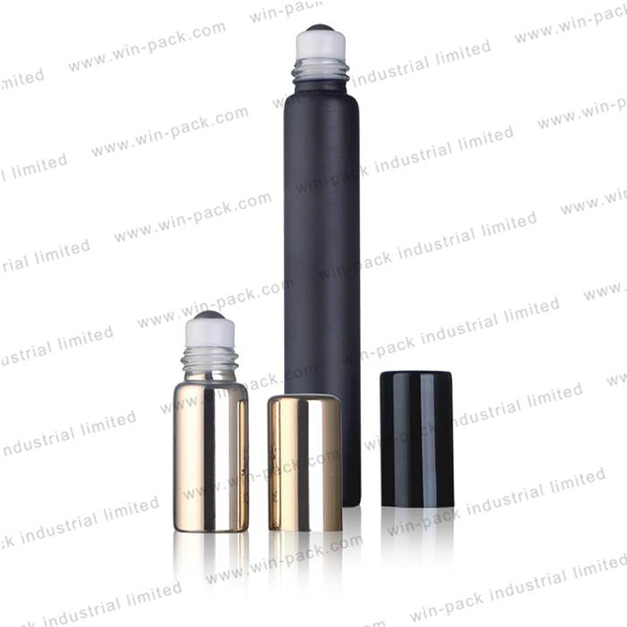 3ML 5ml 8ml 10ML 12ML amber cosmetic empty metal roll on perfume bottle with golden cap