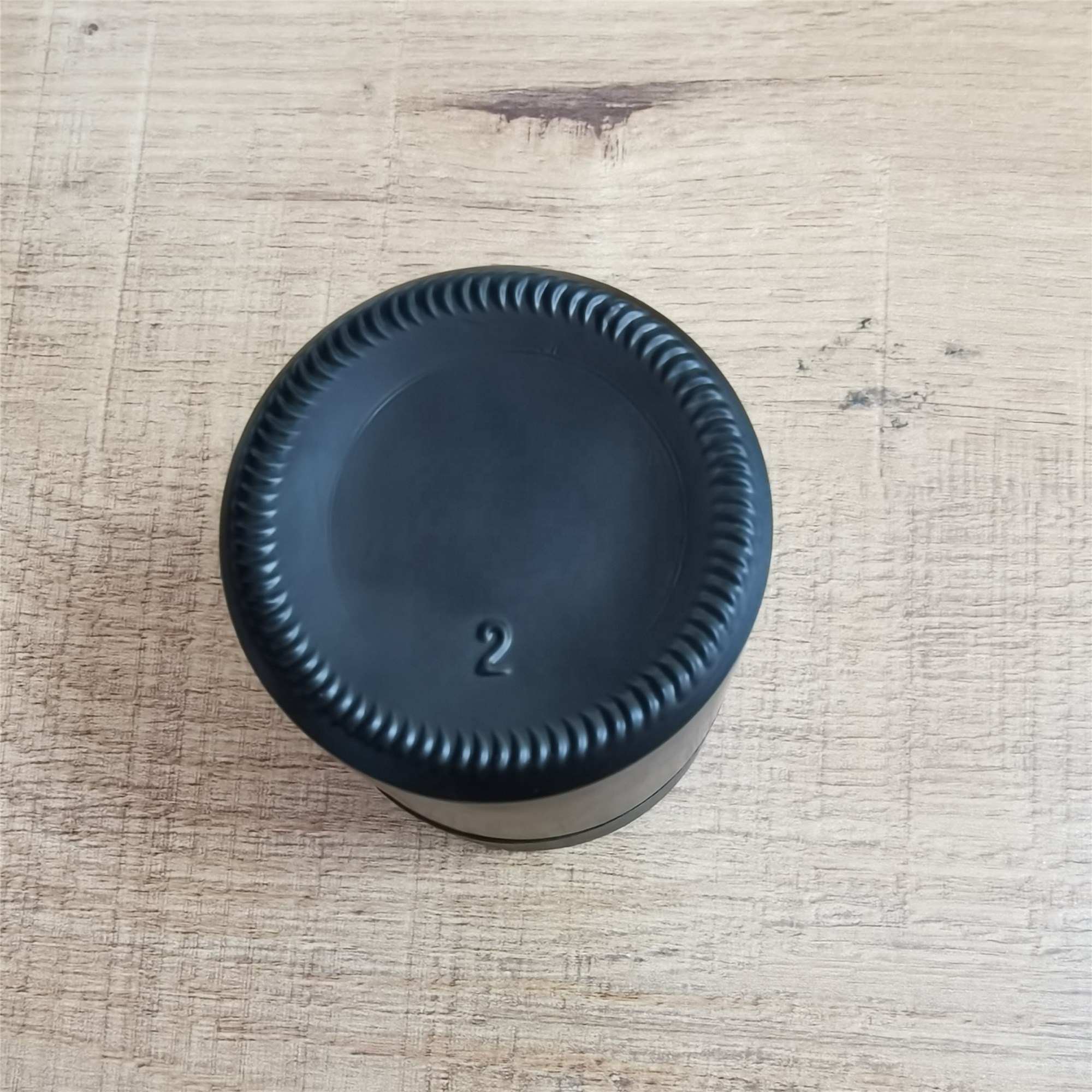 3OZ 90ml Matte Black Luxury Black Matte Cosmetics Glass Packaging Glass Flush Jar