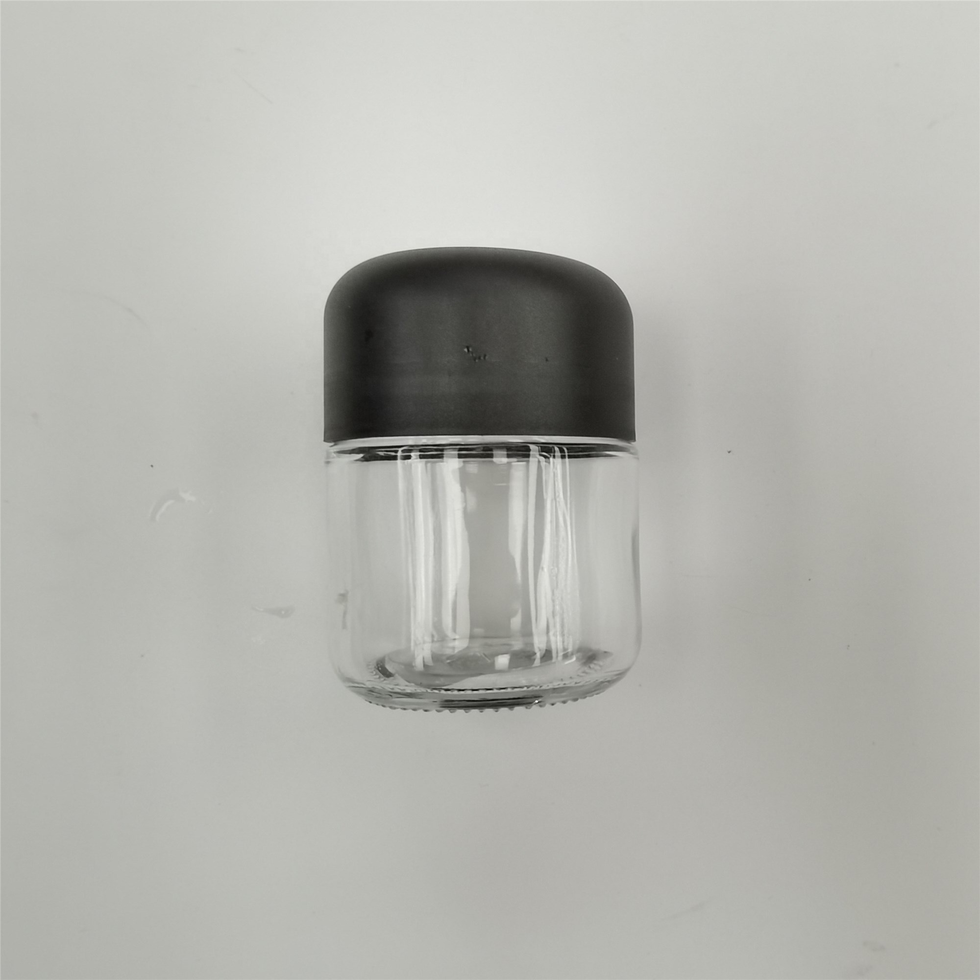 3OZ childproof glass jar with child resistant cap for packaging weed flowers