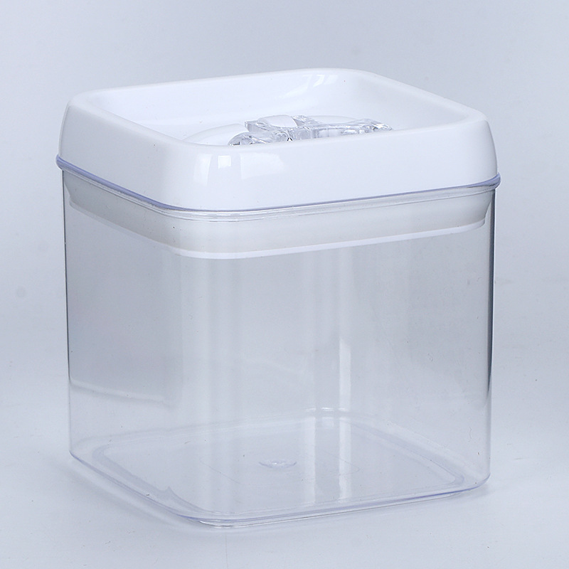 3Pcs Square Plastic Clear Airtight Kitchen Food Storage Container Set with Lids for Kitchen Organization