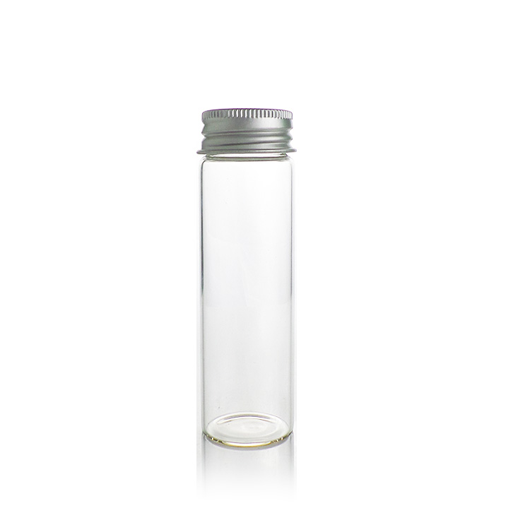 3cm diameter aluminum cap clear tubular glass vial
