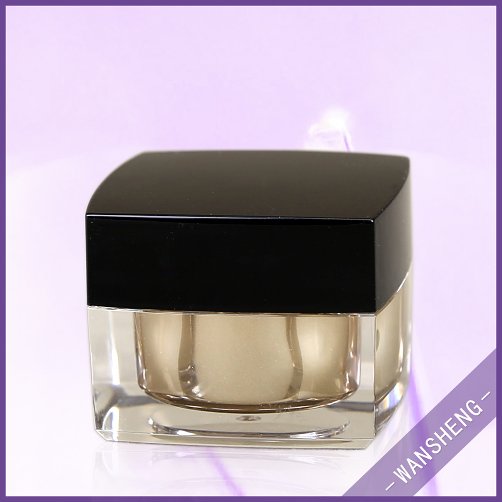 3g 5g 1 oz 30ml 50ml 100ml Square Acrylic Plastic Cosmetic Cream Mask Jar