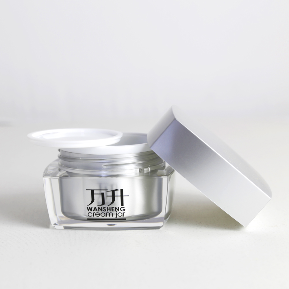 3g 5g 1 oz 30ml 50ml 100ml Square Acrylic Plastic Cosmetic Cream Mask Jar