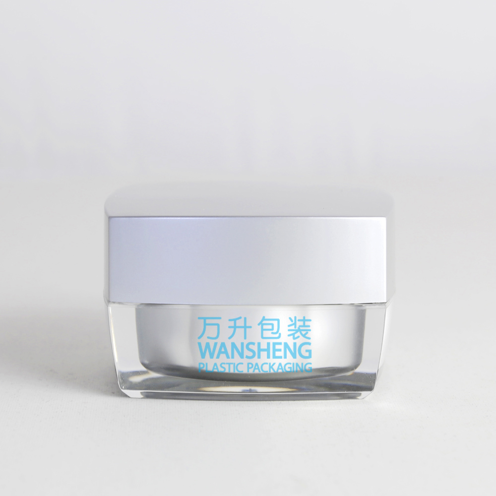 3g 5g 1 oz 30ml 50ml 100ml Square Acrylic Plastic Cosmetic Cream Mask Jar