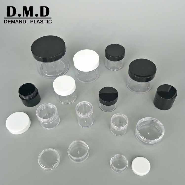 3g 5g 10g 15g 20g 30g 50g 60g 120g empty clear plastic nail dip powder jar