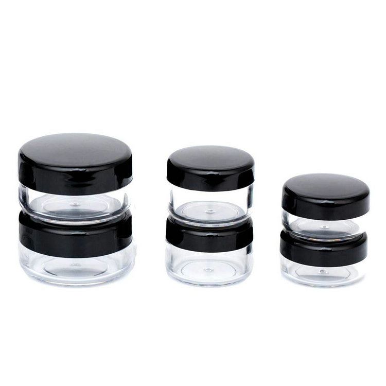 3g 5g 10g 15g 20g 30g Empty Plastic Cream Jars Sample Pots Cosmetic Container with Colored Lids