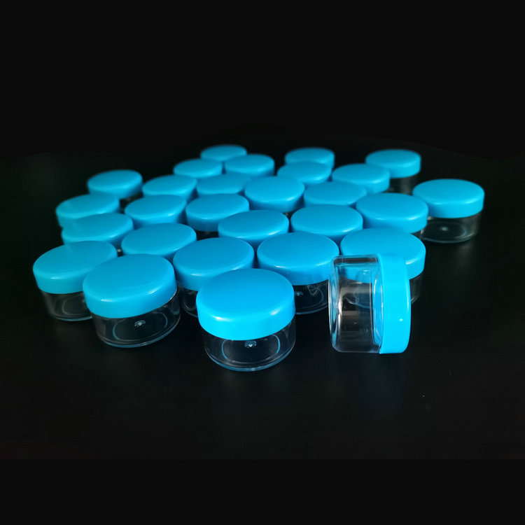 3g 5g 10g 15g 20g 30g Empty Plastic Cream Jars Sample Pots Cosmetic Container with Colored Lids