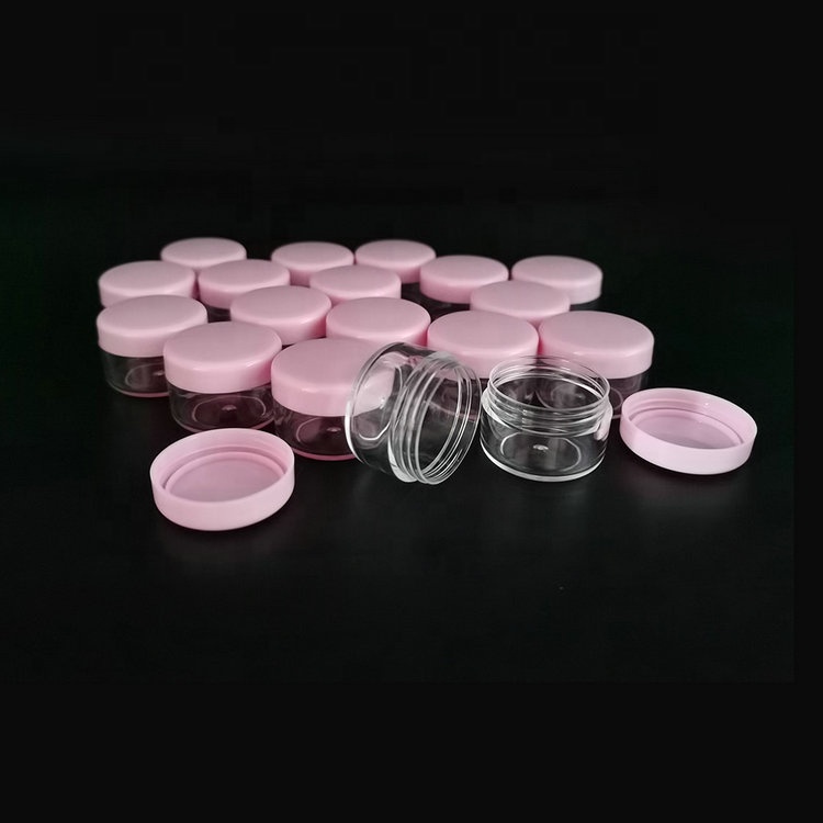 3g 5g 10g 15g 20g 30g Empty round plastic cosmetic jars, cream jars containers pots for cosmetic cream packaging