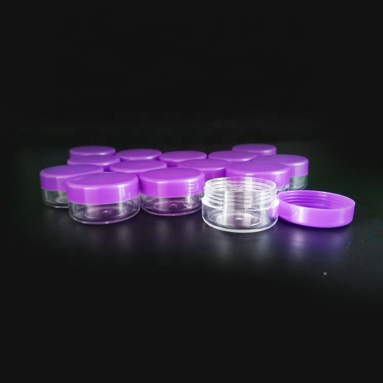 3g 5g 10g 15g 20g 30g Empty round plastic cosmetic jars, cream jars containers pots for cosmetic cream packaging