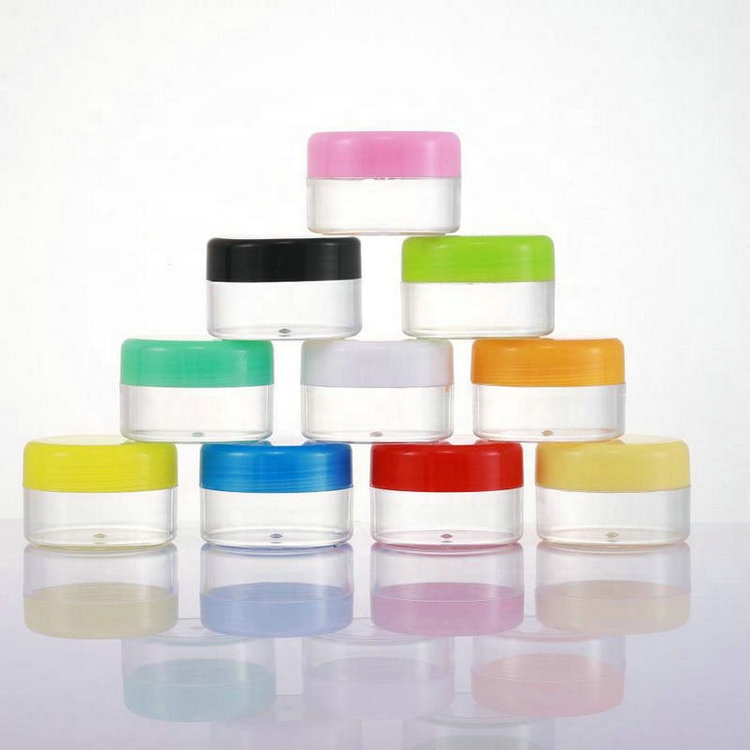 3g 5g 10g 15g 20g 30g Factory price cheap empty plastic mini cosmetic cream jar pink cosmetic jars and bottles