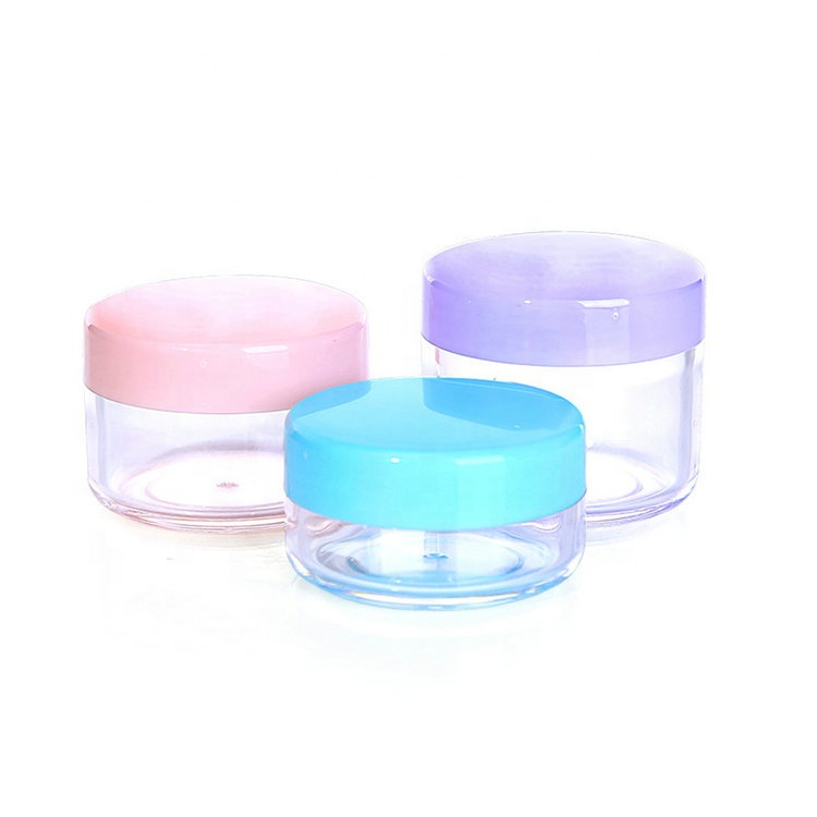3g 5g 10g 15g 20g 30g Factory price cheap empty plastic mini cosmetic cream jar pink cosmetic jars and bottles