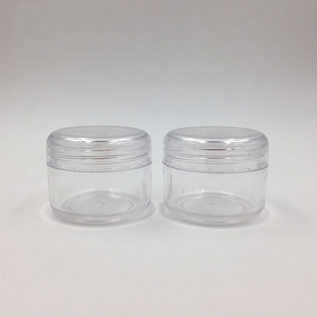 3g 5g 10g 15g 20g 30g PS plastic clear cosmetic jar empty refillable glitter pot container for nail glitter powder