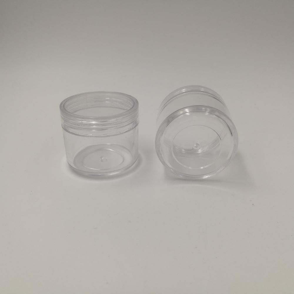 3g 5g 10g 15g 20g 30g PS plastic clear cosmetic jar empty refillable glitter pot container for nail glitter powder