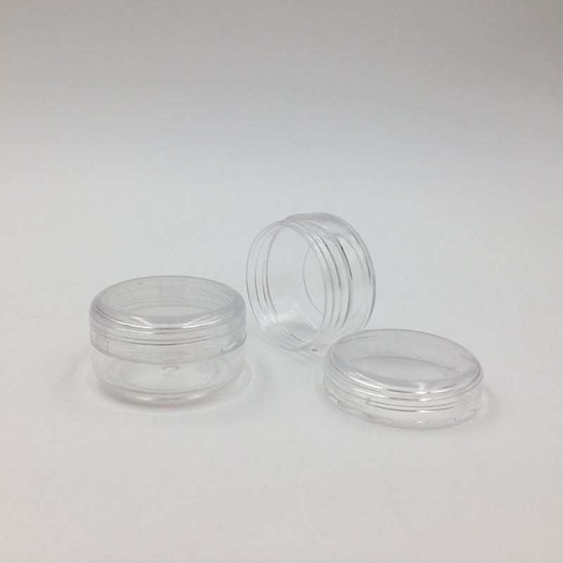 3g 5g 10g 15g 20g 30g PS plastic clear cosmetic jar empty refillable glitter pot container for nail glitter powder