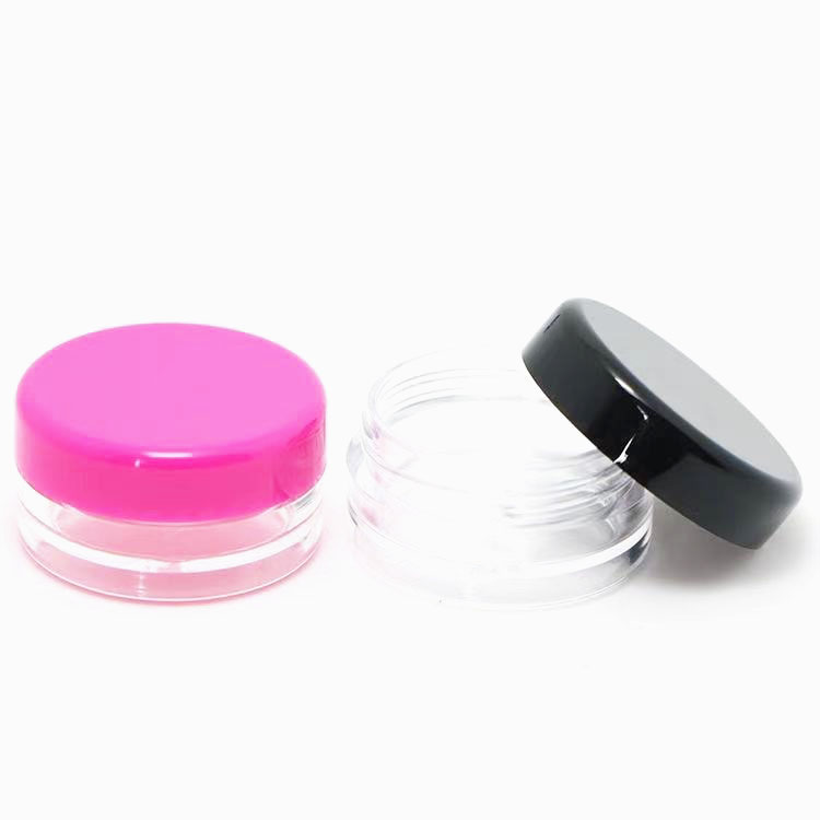3g 5g 10g 15g 20g 30g Plastic Jars Clear PET Straight Sided Jars with clear screw cap for sample face cream with Lined Aluminum