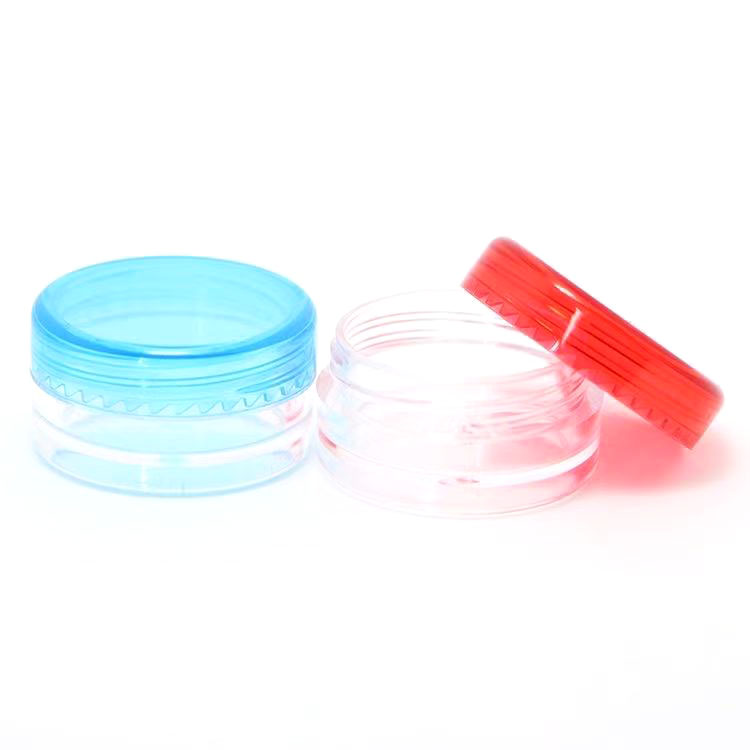 3g 5g 10g 15g 20g 30g Plastic Jars Clear PET Straight Sided Jars with clear screw cap for sample face cream with Lined Aluminum